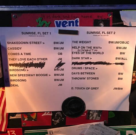You're right!! To night is Box night, dammit ! I've literally never seen this before and I'm not peeking at the <strong>setlist</strong>, so as far as I'm concerned, they're live in Mexico tonight. . Setlist dead and co